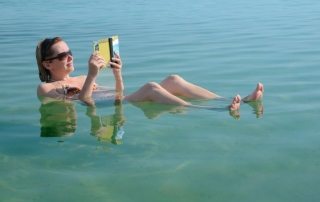 Floating in the dead sea