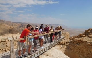 Group of tourists in the Land of Canaan.